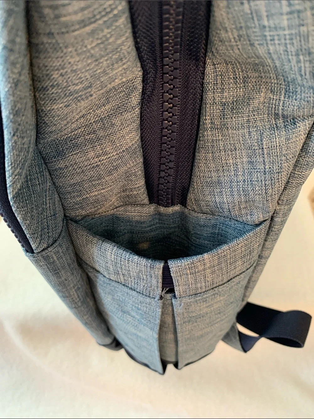 BellaRusso 18.75” Blue Backpack with Navy Blue Base